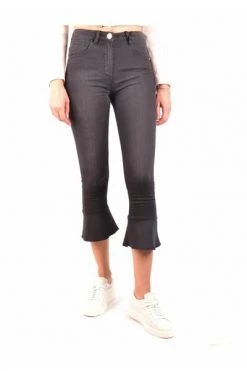 Elisabetta Franchi Cropped Jeans PJ07S81E2 COTTON JEANS Black