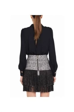 Elisabetta Franchi Casual Jurken Separable Dress With Shirt And Fringed Skirt Black 9 Elisabetta Franchi Casual Jurken Separable Dress With Shirt And Fringed Skirt Black -Elisabetta Franchi Winkel 13a43647b0aad7803801f51dec4228bb