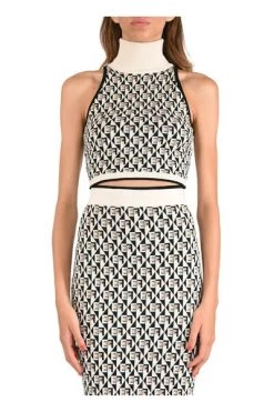 Elisabetta Franchi Sleeveless Tops Black -Elisabetta Franchi Winkel 13b3638068046f24d322943a8bb0269f