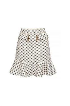 Elisabetta Franchi Korte Rokken Skirt White -Elisabetta Franchi Winkel 1408a42779165dfa1203fbd03d6044b2