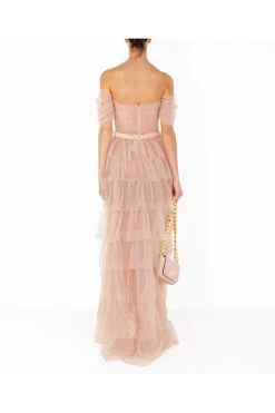 Elisabetta Franchi Maxi Jurken Red Carpet Tulle Dress With Bustier Pink 6 Elisabetta Franchi Maxi Jurken Red Carpet Tulle Dress With Bustier Pink -Elisabetta Franchi Winkel 147052a365565a0b94223b8589ca31ce