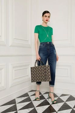 Elisabetta Franchi Cropped Jeans Blue