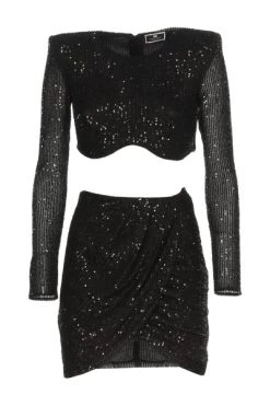 Elisabetta Franchi Feestjurken Party Dresses Black -Elisabetta Franchi Winkel 14fd5e6207ee16e79e8342d9d5257c5f