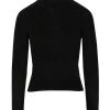 Elisabetta Franchi Hoodies & Sweatvesten ZIPPED SWEATSHIRT WITH LOGO Black
