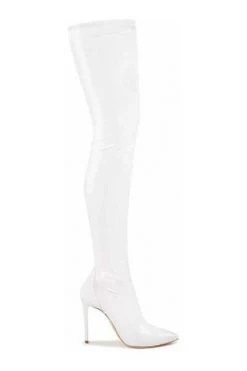 Elisabetta Franchi Hoge & Overknee Laarzen Over-knee Boots White