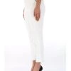 Elisabetta Franchi Broeken Cigarette Trousers In Double Layer Fabric White