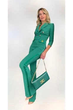 Elisabetta Franchi Jumpsuits & Tuinbroeken Jumpsuits Green -Elisabetta Franchi Winkel 174dbba5ba1c6d4341e825baacc84206