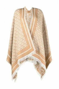 Poncho's Elisabetta Franchi Jackets Camel Brown
