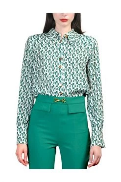 Elisabetta Franchi Blouses Green -Elisabetta Franchi Winkel 17ac21be8ea1f85511c16d2f8775a80b