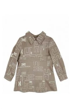 Elisabetta Franchi Jurken My Little Girl Malva Baby Girl Cotton Beige