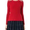 Elisabetta Franchi Sweaters Round-neck Knitwear Red