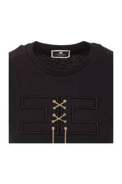 Elisabetta Franchi T-shirts T-Shirt Black -Elisabetta Franchi Winkel 1984d4736ab1881977a55cdb65864356