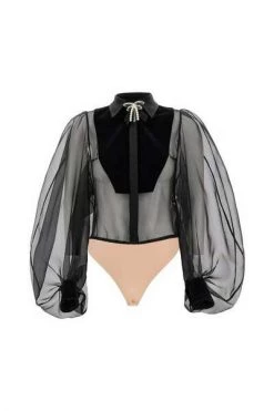 Bodies Elisabetta Franchi Top Black Black -Elisabetta Franchi Winkel 198b54ab986a834f5280e2548a251d9a