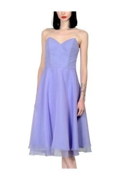 Elisabetta Franchi Jurken Organza Midi Dress Blue -Elisabetta Franchi Winkel 19a91154ca4f08aba20b7d6d5f8bfebb