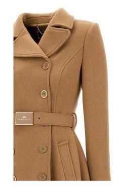 Elisabetta Franchi Trenchcoats & Mantels Belted Coats Beige -Elisabetta Franchi Winkel 19d7e4ee62bb75ce2230ae0eba29d5ce