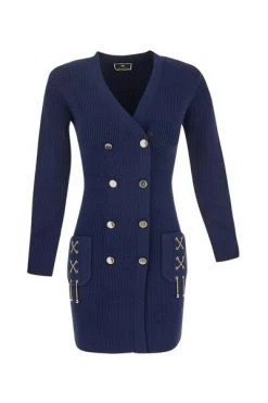 Elisabetta Franchi Casual Jurken Knitted Dresses Blue