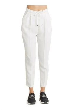 Elisabetta Franchi Wijde Broeken Tapered Pants White -Elisabetta Franchi Winkel 1a6cd8ec3f51303ff07587dbe2c40bbc