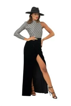 Elisabetta Franchi Maxi Rokken Crossed Long Skirt With Drape Black -Elisabetta Franchi Winkel 1aa501a9951961bf1b7e12a5cde5f6b9