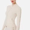 Elisabetta Franchi Hoodies & Sweatvesten Zip-throughs White