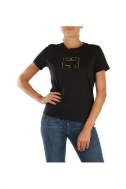 Elisabetta Franchi T-Shirts Black -Elisabetta Franchi Winkel 1b4d6da654e6b9a7686b96792cd996f7