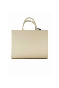 Elisabetta Franchi Shoppers Large Tote Bag With Perforated Logo Beige -Elisabetta Franchi Winkel 1b7b5047ba47e1687281c8dca819c684