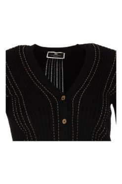 Elisabetta Franchi Vesten Cardigan Black -Elisabetta Franchi Winkel 1c5cc8b584e7100a42618431d621be7d