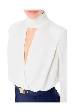 Elisabetta Franchi Longsleeve Shirts Shirts White -Elisabetta Franchi Winkel 1c7f15a8697ee75746f290a751cfef87