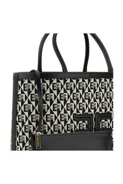 Elisabetta Franchi Shoppers Tote Bags Black