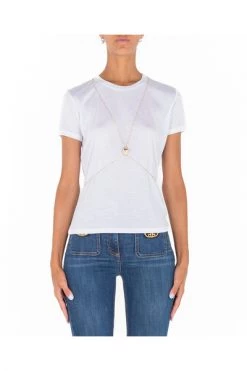 Elisabetta Franchi T-Shirts White -Elisabetta Franchi Winkel 1ca69099a4455ba0c2c901bf7bdb0936