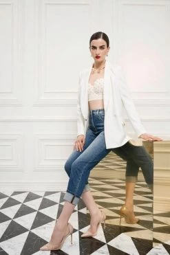 Elisabetta Franchi Cropped Jeans Blue