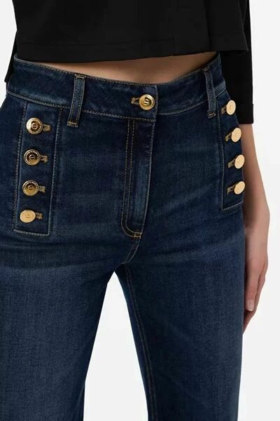 Elisabetta Franchi Flared Jeans Blue 1 Elisabetta Franchi Flared Jeans Blue