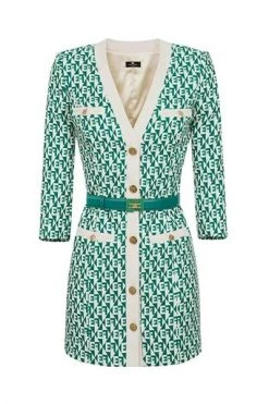 Casual Jurken Elisabetta Franchi Dresses Green