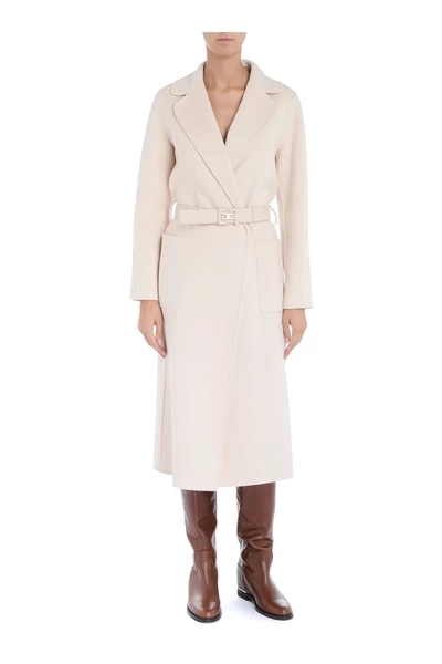 Elisabetta Franchi Trenchcoats & Mantels Coat Beige 4 Elisabetta Franchi Trenchcoats & Mantels Coat Beige - Afbeelding 4