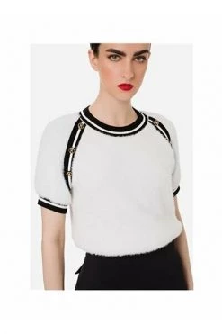 Elisabetta Franchi Blouses Knitwear White
