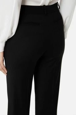 Elisabetta Franchi Wijde Broeken Wide Trousers Black