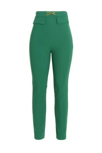 Elisabetta Franchi Pantalons Slim-fit Trousers Green 2 Elisabetta Franchi Pantalons Slim-fit Trousers Green - Afbeelding 2