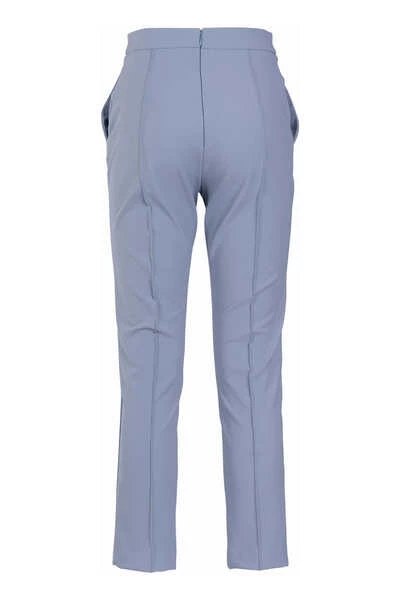 Elisabetta Franchi Pantalons Tapered Trousers Purple 2 Elisabetta Franchi Pantalons Tapered Trousers Purple - Afbeelding 2
