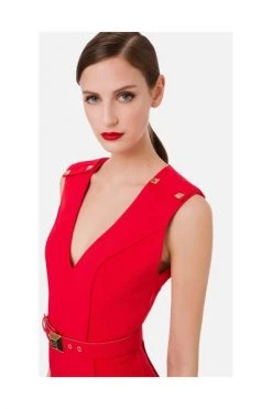 Elisabetta Franchi Casual Jurken Midi Dresses Red -Elisabetta Franchi Winkel 1f07f4e6cc3b10d69d4ed618da1ace1e