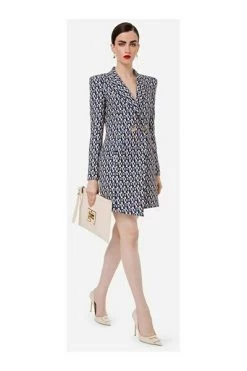 Elisabetta Franchi Casual Jurken Midi Dress Blue 7 Elisabetta Franchi Casual Jurken Midi Dress Blue -Elisabetta Franchi Winkel 1f9d6df679df52734b2cb97584505f09