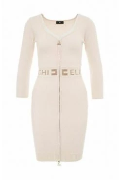 Elisabetta Franchi Casual Jurken Women Clothing Dress AM37S26E2 22 White