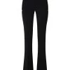 Elisabetta Franchi Wijde Broeken Wide Trousers Black