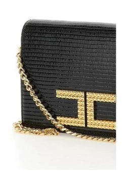 Schoudertassen ELISABETTA FRANCHI BLACK Black -Elisabetta Franchi Winkel 200f6ae319b3531cce3e000f88b7b23f