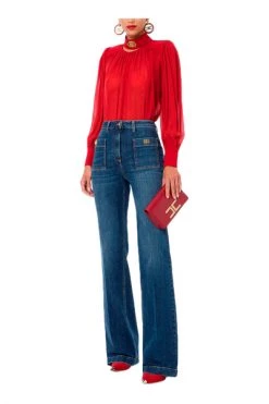 Elisabetta Franchi Blouses Red -Elisabetta Franchi Winkel 204501b900d85adb26f72d1f9528c8a9