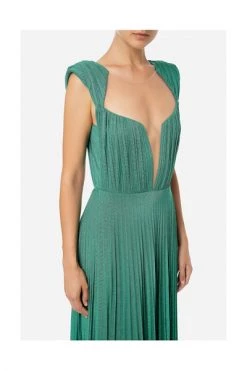 Elisabetta Franchi Maxi Jurken Maxi Dresses Green
