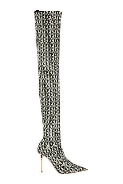 Elisabetta Franchi Laarzen Boots Gray 3 Elisabetta Franchi Laarzen Boots Gray - Afbeelding 3