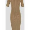 Elisabetta Franchi Casual Jurken Knitted Dresses Beige