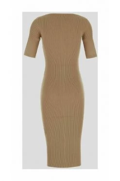 Elisabetta Franchi Casual Jurken Knitted Dresses Beige
