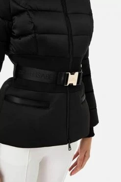 Elisabetta Franchi Gewatteerde Jassen Down Jacket Black -Elisabetta Franchi Winkel 2472956cbf7e3fa2f1ed30a23bab29ca