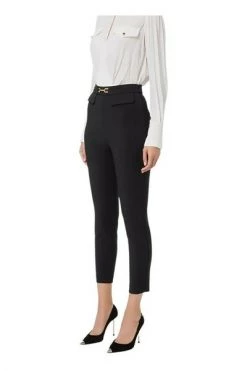 Elisabetta Franchi Pantalons Slim-fit Trousers Black -Elisabetta Franchi Winkel 24af324cb2e838104ffa43d3c609f763