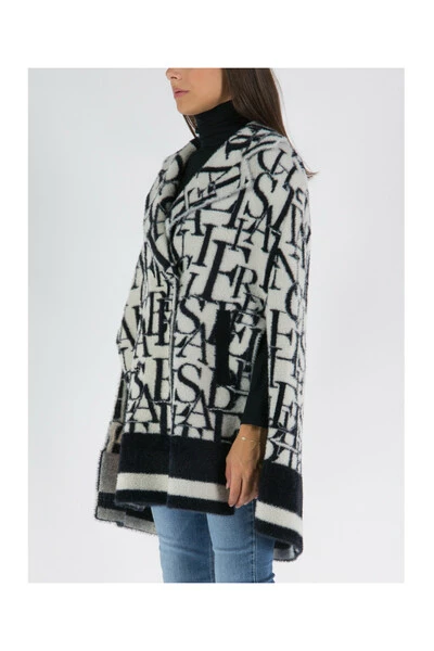 Elisabetta Franchi Poncho's Coats White 3 Elisabetta Franchi Poncho's Coats White - Afbeelding 3